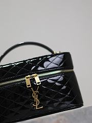 Fortok Saint Laurent Black Gaby Mini Patent Leather Vanity Bag 766731 18x11x6.5cm - 5