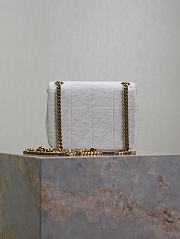 Fortok Saint Laurent Jamie Mini Quilted Shoulder Bag White 698162 16x13x5cm - 3