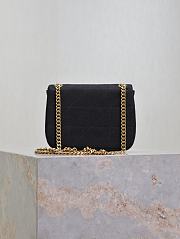 Fortok Saint Laurent Jamie Mini Quilted Shoulder Bag Black 698162 16x13x5cm - 2