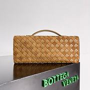 Fortok Bottega Veneta Long Clutch Andiamo Brown Suede Leather 741511 31x13x3cm - 6