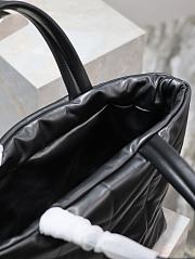 Fortok Saint Laurent Puffer Logo Plaque Tote Bag Black 57x36x17cm - 4