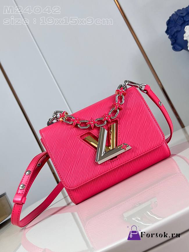 Fortok Louis Vuitton Twist PM Bloom Bag Pink M24042 19x15x9cm - 1
