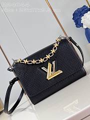 Fortok Louis Vuitton Twist PM Bloom Bag Black M24042 19x15x9cm - 1