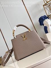 Fortok Louis Vuitton Capucines Taurillon Bag Grey M48865 27x18x9cm  - 1