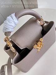 Fortok Louis Vuitton Capucines Taurillon Bag Grey M48865 27x18x9cm  - 4