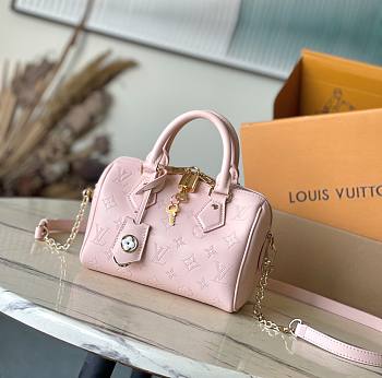 Fortok Louis Vuitton Speedy Bandoulière 20 Monogram Pattern Bag Pink M11276 20.5x13.5x12cm