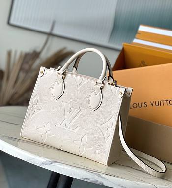 Fortok Louis Vuitton Onthego Bag Cream M46569 25x19x11.5cm