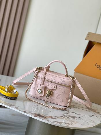 Fortok Louis Vuitton Vanity Pouch Handbag Pink M11298 19x11.5x6.5cm