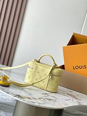 Fortok Louis Vuitton Vanity Pouch Handbag Yellow M11298 19x11.5x6.5cm - 5