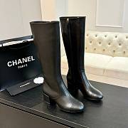 Fortok Chanel High Boots Calfskin Black - 1