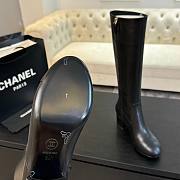 Fortok Chanel High Boots Calfskin Black - 6