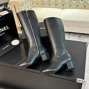 Fortok Chanel High Boots Calfskin Black - 5