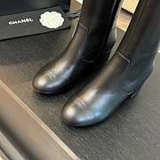 Fortok Chanel High Boots Calfskin Black - 2