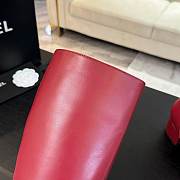 Fortok Chanel High Boots Calfskin Red & Black - 2