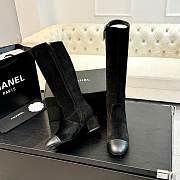 Fortok Chanel High Boots Suede & Calfskin Black - 6
