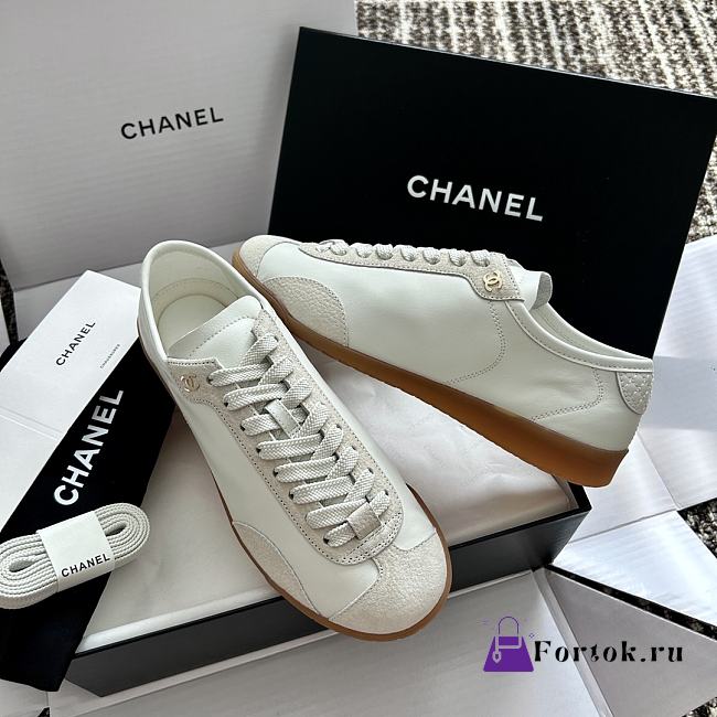 Fortok Chanel Trainers Calfskin & Suede Calfskin White - 1