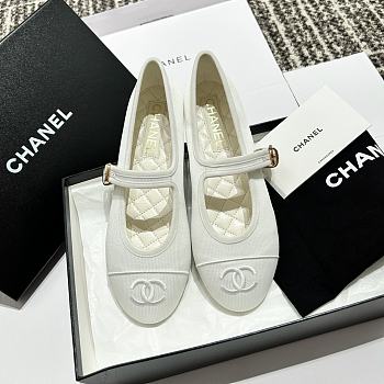 Fortok Chanel 24S Mary Jane Shoes White