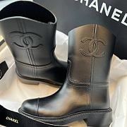 Fortok Chanel 24 Classic Knight Boots Black Leather - 3