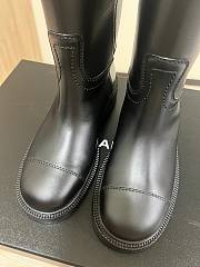 Fortok Chanel 24 Classic Knight Boots Black Leather - 2