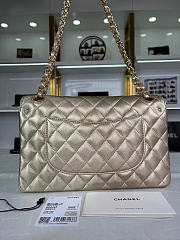 Fortok Chanel Classic Flap Bag Gold 15.5x25.5x6.5cm - 3