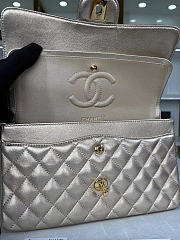 Fortok Chanel Classic Flap Bag Gold 15.5x25.5x6.5cm - 2