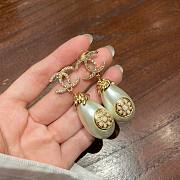 Fortok Chanel Double C Diamond Pearl Earrings  - 4