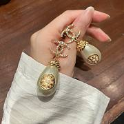 Fortok Chanel Double C Diamond Pearl Earrings  - 2