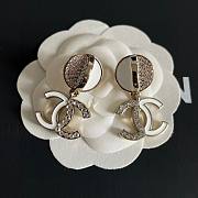 Fortok Chanel Double C Half Diamond Earrings - 1