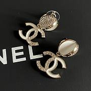 Fortok Chanel Double C Half Diamond Earrings - 4