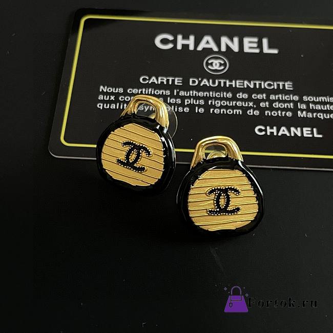 Fortok Chanel Handbag Double C Earrings  - 1