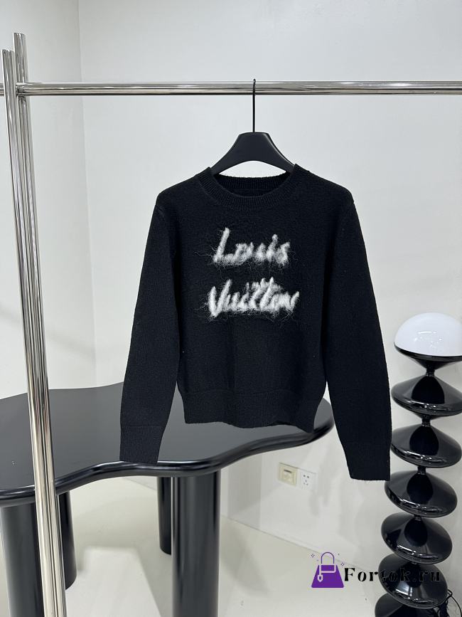 Fortok Louis Vuitton Brushed Knit Sweater Black / White - 1