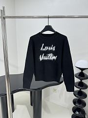Fortok Louis Vuitton Brushed Knit Sweater Black / White - 1