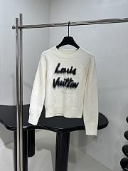 Fortok Louis Vuitton Brushed Knit Sweater Black / White - 4