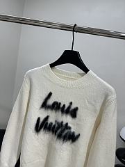 Fortok Louis Vuitton Brushed Knit Sweater Black / White - 2