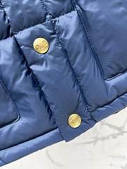 Fortok Celine Navy Blue Nylon Sleeveless Down Vest Jacket - 6