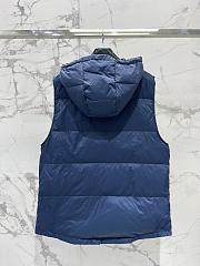Fortok Celine Navy Blue Nylon Sleeveless Down Vest Jacket - 4
