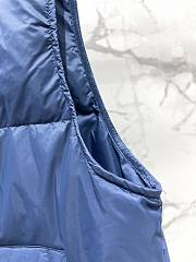 Fortok Celine Navy Blue Nylon Sleeveless Down Vest Jacket - 3