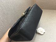 Fortok Chanel Classic Flap Bag Jumbo Black Lambskin Gold Hardware 30cm - 4