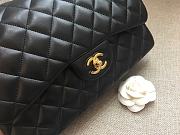 Fortok Chanel Classic Flap Bag Jumbo Black Lambskin Gold Hardware 30cm - 3