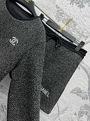 Fortok Chanel Round Neck Sweatshirt With High Waist Skirt Set  - 5