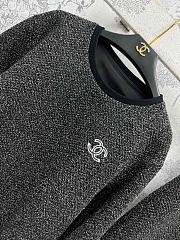 Fortok Chanel Round Neck Sweatshirt With High Waist Skirt Set  - 3