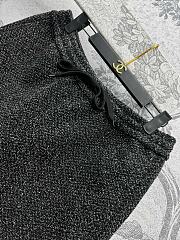 Fortok Chanel Stand-up Collar Zip-up Jacket With High Waist Shorts - 5