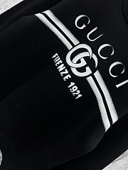 Fortok Gucci Letter Print Round Neck Sweater Black - 5