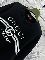 Fortok Gucci Letter Print Round Neck Sweater Black - 4