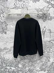 Fortok Gucci Letter Print Round Neck Sweater Black - 3