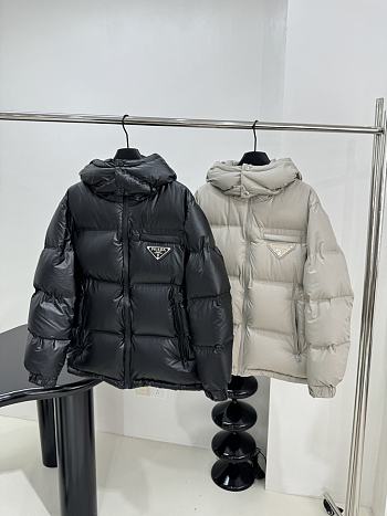 Fortok Prada Triangle Mid-length Down Jacket