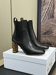Fortok Dior Icon Heeled Ankle Boot Black Calfskin - 1