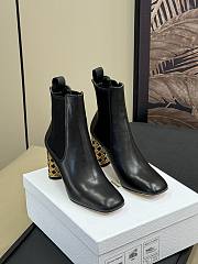 Fortok Dior Icon Heeled Ankle Boot Black Calfskin - 2