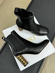 Fortok Dior Icon Heeled Ankle Boot Black Calfskin - 5