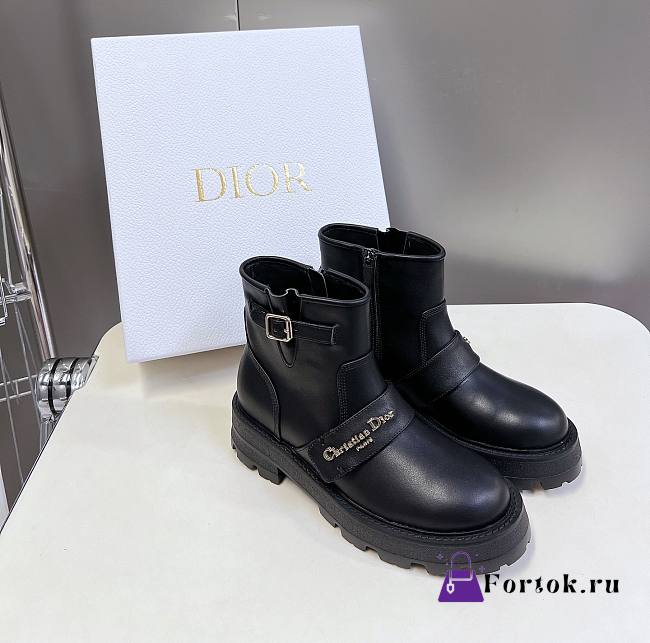 Fortok Dior D-Quest Ankle Boot Black Calfskin - 1